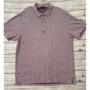Travis Mathew Mens Short Sleeve Polo Shirt XL Purple Golf Stretch Cotton Blend
